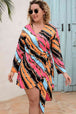 Plus Size Printed  Neck Mini Dress -BazaarBey - www.shopbazaarbey.com