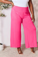   Smocked Wide Waistband Wide Leg Pants Bazaarbey