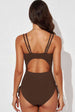 Tied  Plunge One-Piece Swimsuit Trendsi
