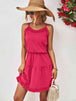 Frill Trim Spaghetti Strap Mini Dress -BazaarBey - www.shopbazaarbey.com