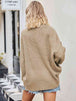 V-Neck Ribbed Dropped Shoulder Knit Top Trendsi