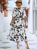 Printed  Balloon Sleeve Dress -BazaarBey - www.shopbazaarbey.com