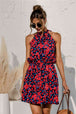 Floral Tied Sleeveless Mini Dress -BazaarBey - www.shopbazaarbey.com