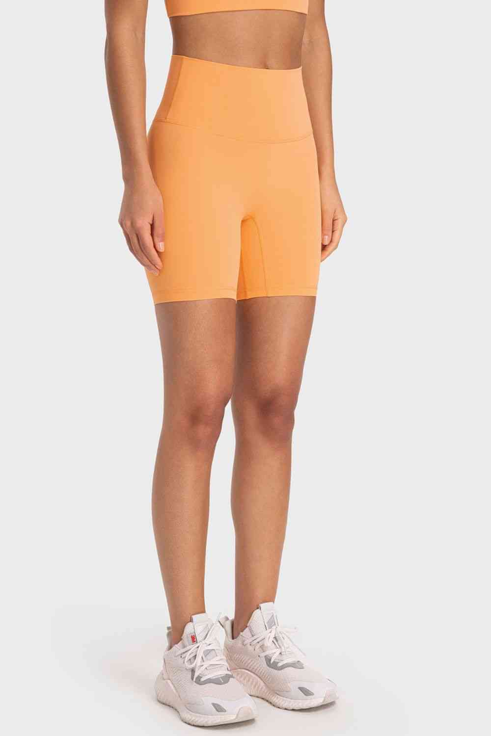 Staying Cozy Wide Waistband Biker Shorts Trendsi