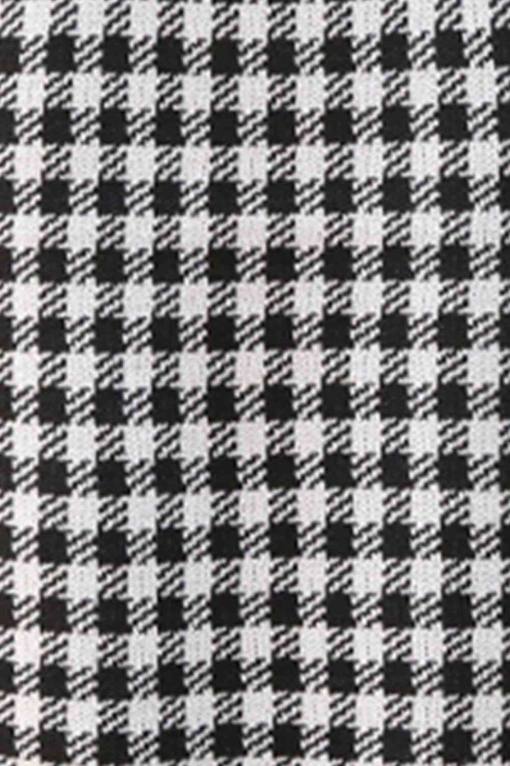 Plaid Round Neck Sleeveless Knit Top Trendsi