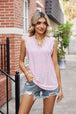  Lace Trim Eyelash V-Neck Tank Bazaarbey
