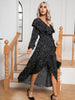  Tie Front Long Sleeve Slit Dress -BazaarBey - www.shopbazaarbey.com