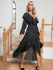  Tie Front Long Sleeve Slit Dress -BazaarBey - www.shopbazaarbey.com