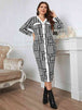 Plus Size  Button-Down Long Sleeve Dress -BazaarBey - www.shopbazaarbey.com