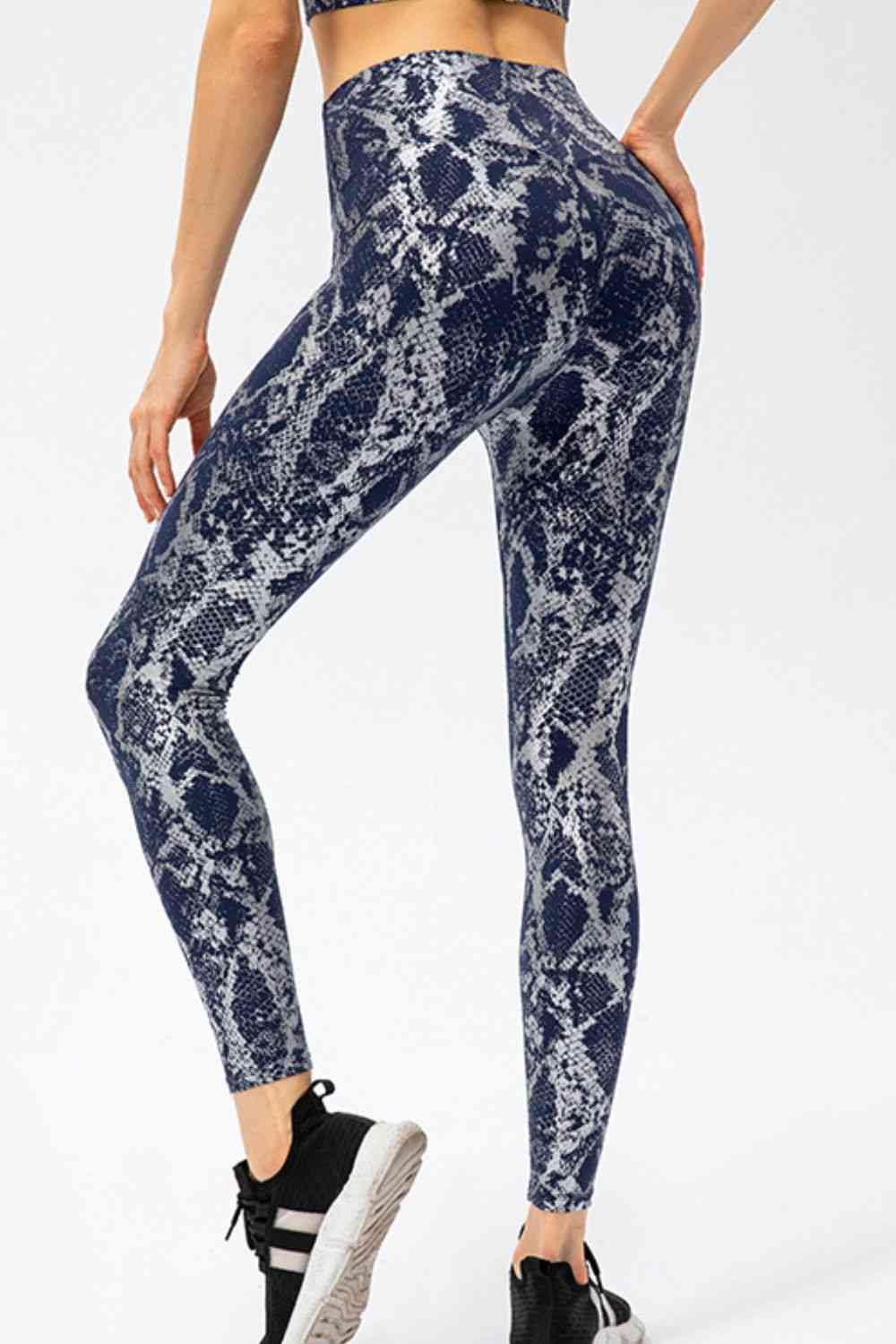 Animal Print Slim Fit Wide Waistband Long Sports Pants Bazaarbey