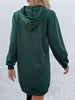 Drawstring Puff Sleeve Hooded Dress -BazaarBey - www.shopbazaarbey.com