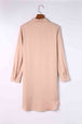 Sequin Button Front High-Low Shirt Dress -BazaarBey - www.shopbazaarbey.com