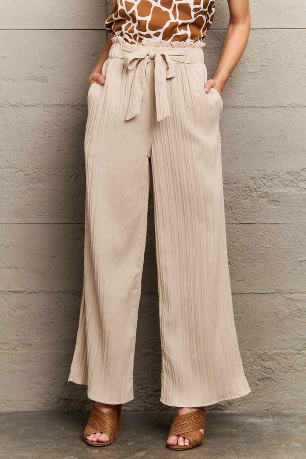 Tie Waist Long Pants Bazaarbey