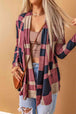 Plaid Open Front Cardigan Trendsi