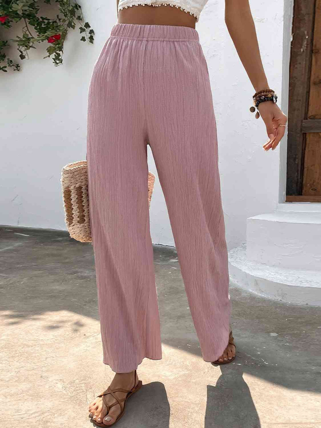 High Waist Wide Leg Pants Bazaarbey