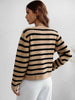  Striped Button Front Cardigan Trendsi