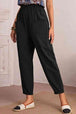 Elastic Waist Pocket Tapered Pants Bazaarbey