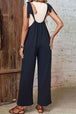 Tied Wide Leg Overalls Bazaarbey