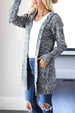 Heathered Open Front Cardigan with Pockets Bazaarbey