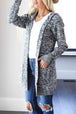 Heathered Open Front Cardigan with Pockets Bazaarbey