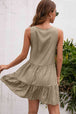 Tassel Tie Lace Trim Sleeveless Dress -BazaarBey - www.shopbazaarbey.com