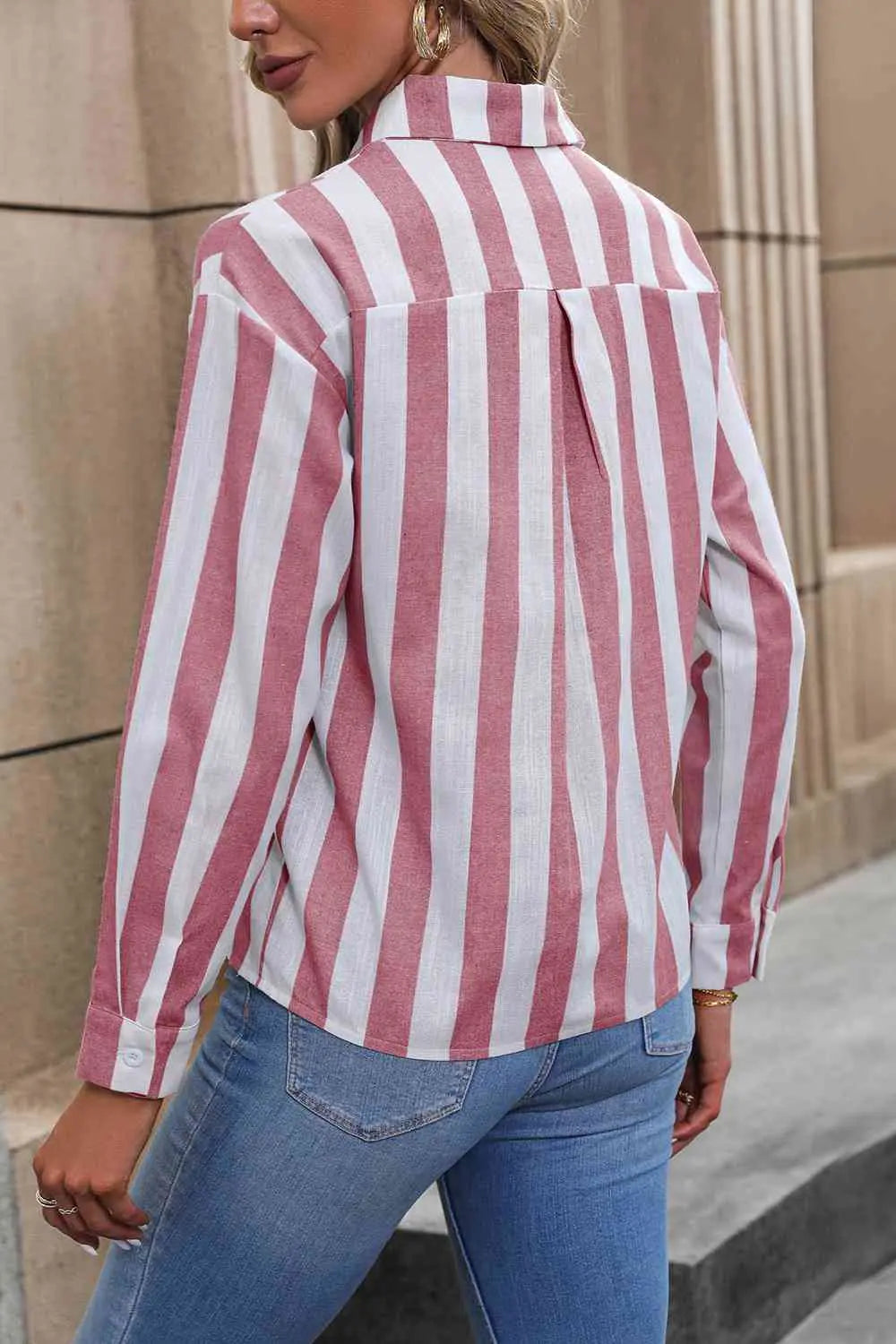 Striped Long Sleeve Shirt Bazaarbey