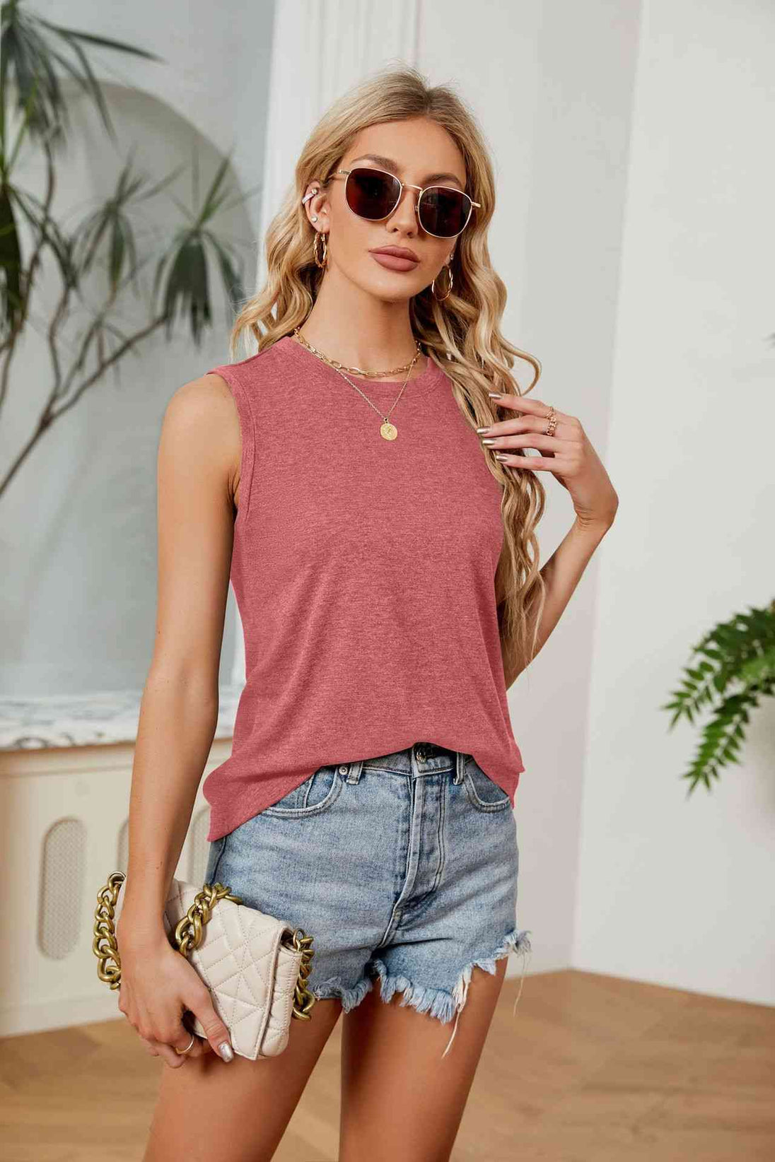Round Neck Tank Top Bazaarbey