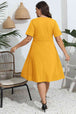Plus Size Round Neck  Dress -BazaarBey - www.shopbazaarbey.com