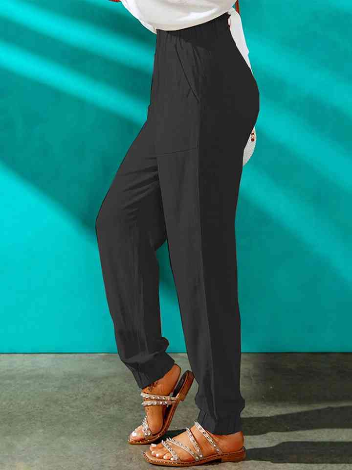 High Waist Joggers with Pockets Bazaarbey
