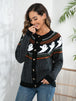 Ghost Button Up Long Sleeve Cardigan Trendsi