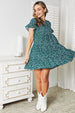  Short Flounce Sleeve Tiered Dress -BazaarBey - www.shopbazaarbey.com