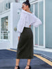 Button Down Denim Skirt Bazaarbey