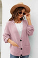 Waffle-Knit Dropped Shoulder Cardigan Bazaarbey