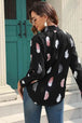 Printed Collared Neck Buttoned Shirt Bazaarbey