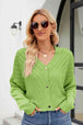 V-Neck Button Down Cardigan Trendsi