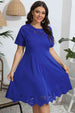 Plus Size Round Neck  Dress -BazaarBey - www.shopbazaarbey.com