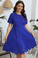 Plus Size Round Neck  Dress -BazaarBey - www.shopbazaarbey.com