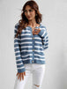  Striped Button Front Cardigan Trendsi