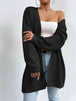 Open Front Dropped Shoulder Slit Cardigan Bazaarbey