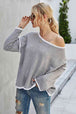 Round Neck Dropped Shoulder Sweater Bazaarbey