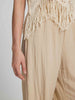 Fringe Hem Wide Leg Long Pants Bazaarbey