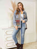 Collared Neck Dropped Shoulder Denim Jacket Bazaarbey