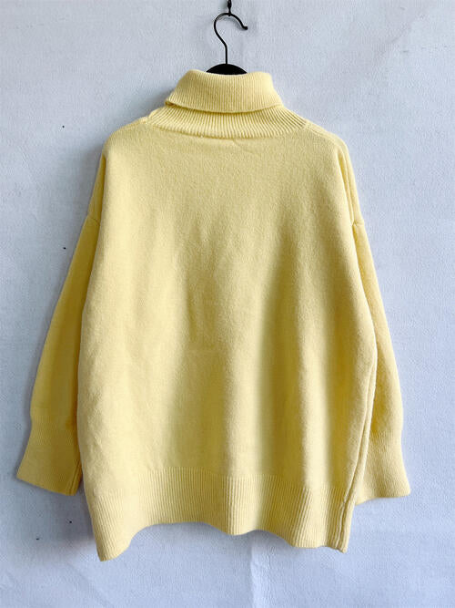 Turtleneck Long Sleeve Sweater Bazaarbey