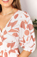 Printed  Balloon Sleeve Dress -BazaarBey - www.shopbazaarbey.com