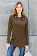  Full Size Round Neck Long Sleeve Top Trendsi