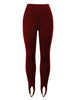 Ribbed Mid Waist Leggings Bazaarbey