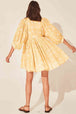 Floral Tie Neck Lantern Sleeve Dress -BazaarBey - www.shopbazaarbey.com