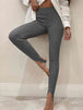 Ribbed Mid Waist Leggings Bazaarbey