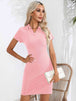  Short Sleeve Bodycon Dress -BazaarBey - www.shopbazaarbey.com