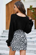 Rib-Knit Cropped Poncho Bazaarbey